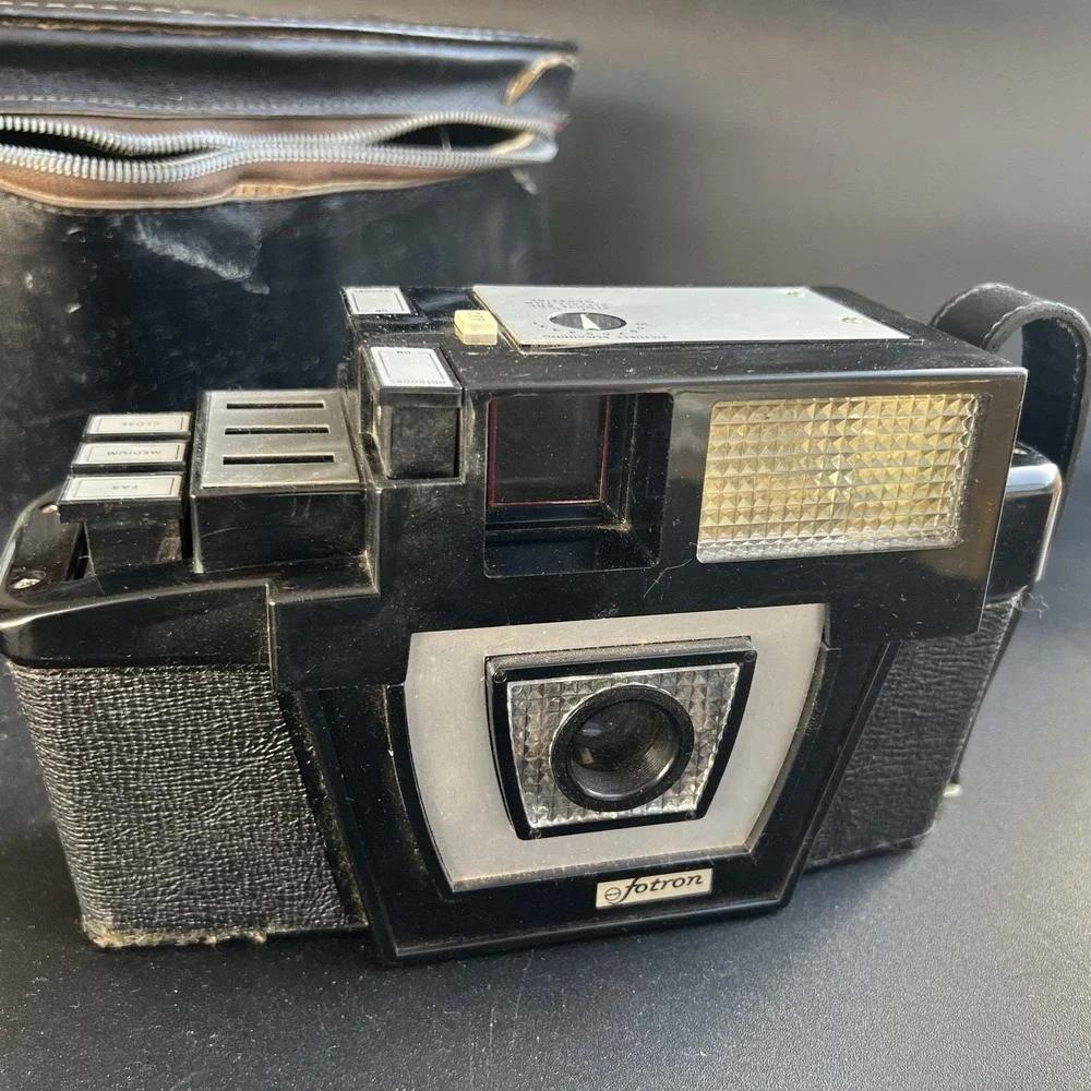 Vintage Fotron III Camera - Power Tested (Orange Light Works) - Case & Cord